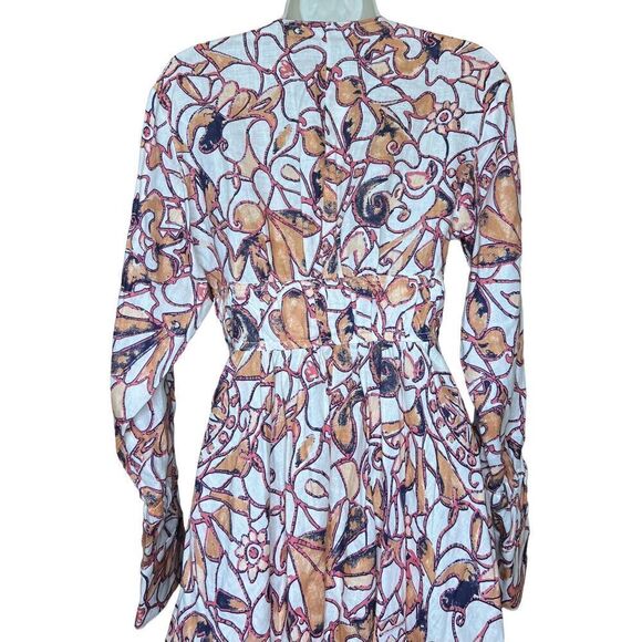 A.L.C. Salina Floral Linen Mini Dress NWT Size 4 - Picture 7 of 10